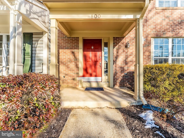 view of doorway to property