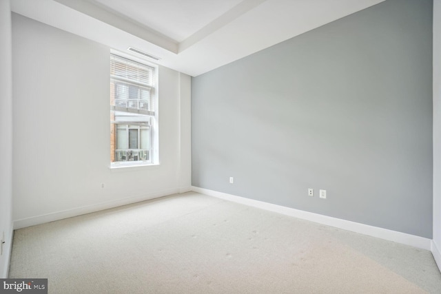 unfurnished room with carpet floors