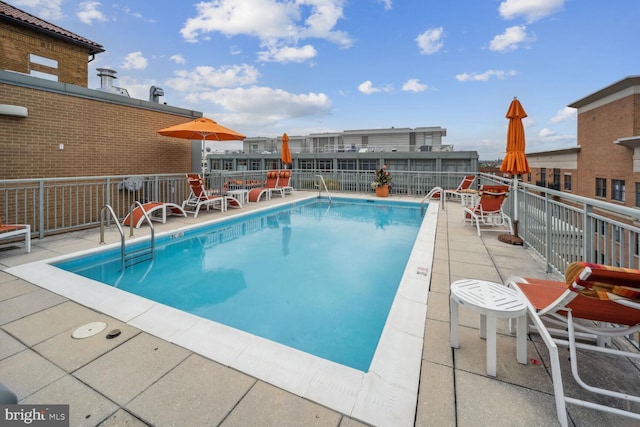 view of pool with a patio