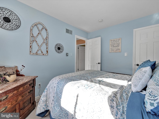 bedroom with carpet floors