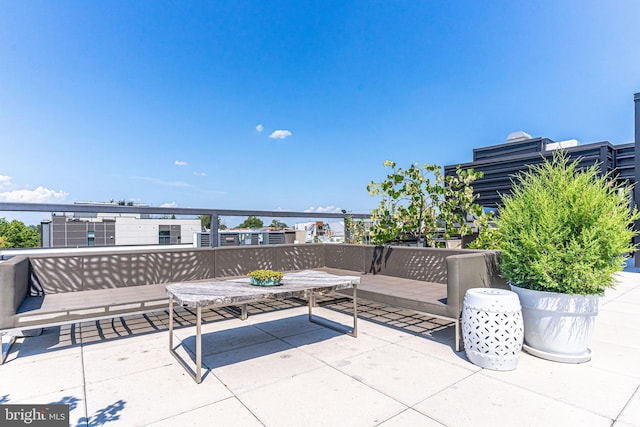 view of patio with an outdoor living space