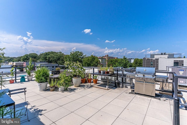 view of patio / terrace with a grill