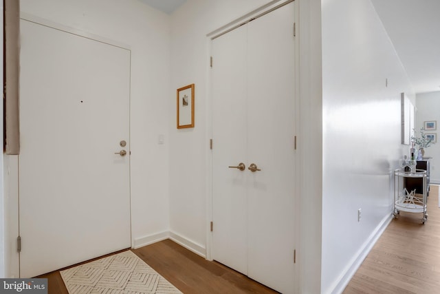 interior space featuring light wood-type flooring