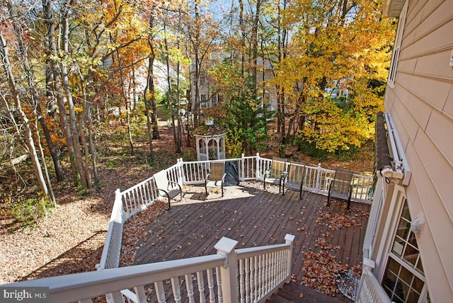 view of wooden terrace