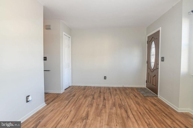 entrance foyer featuring light wood-type flooring