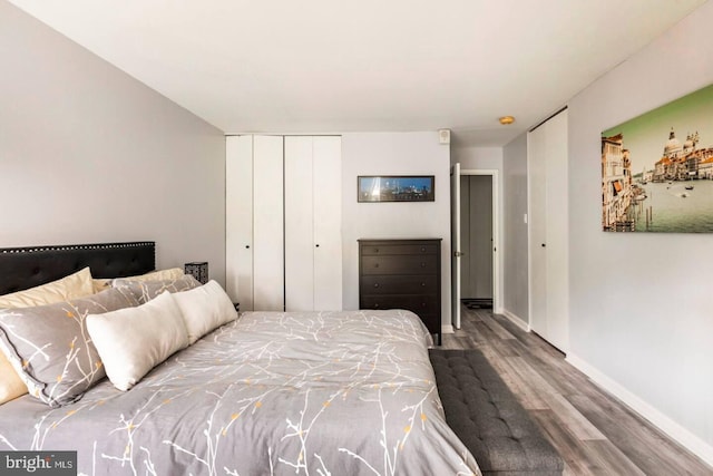 bedroom featuring hardwood / wood-style floors