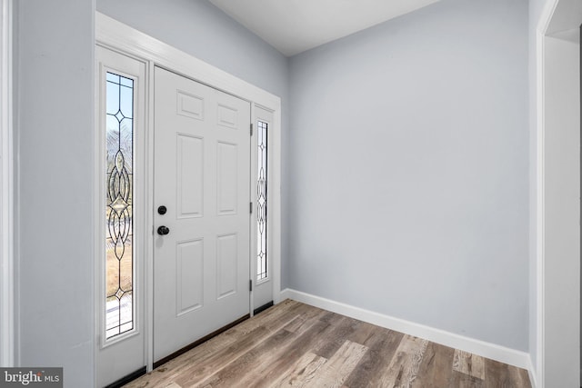 entryway featuring light hardwood / wood-style flooring