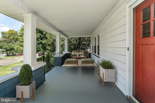 view of patio / terrace with a porch