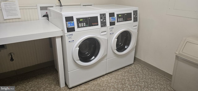 laundry room with washer and clothes dryer