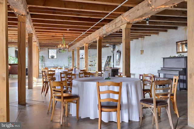 view of dining area