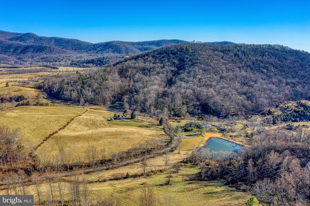 mountain view with a rural view