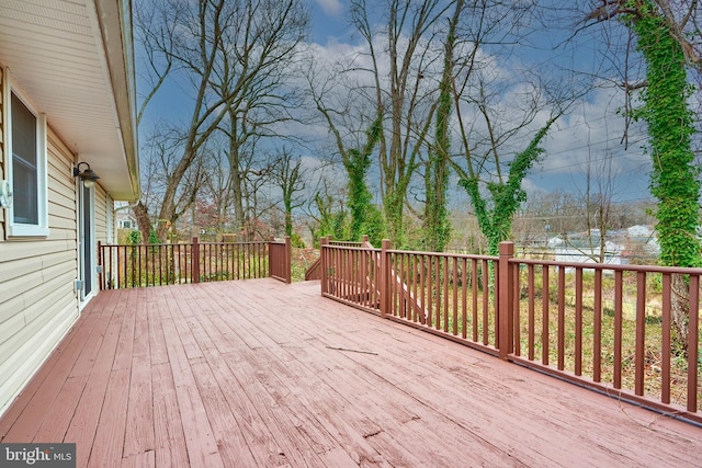 view of wooden deck