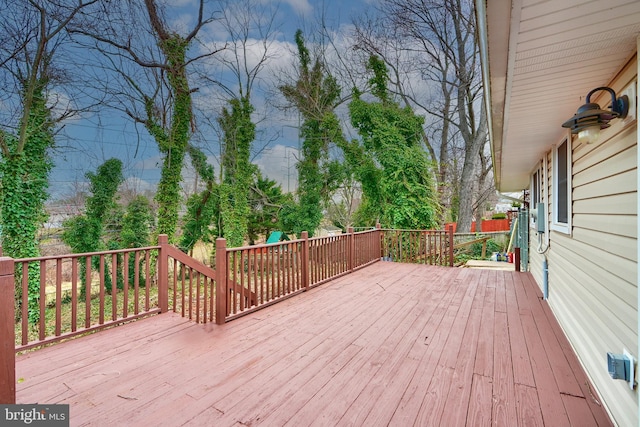 view of wooden terrace