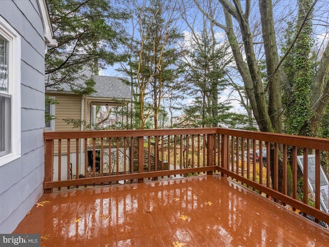 view of wooden deck