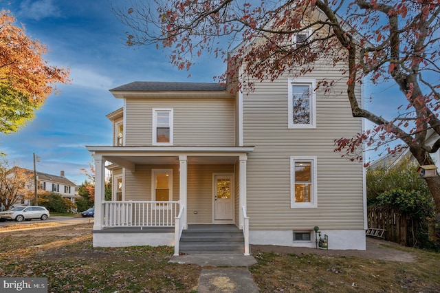 view of front of house featuring a porch