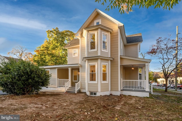 view of front facade with a porch