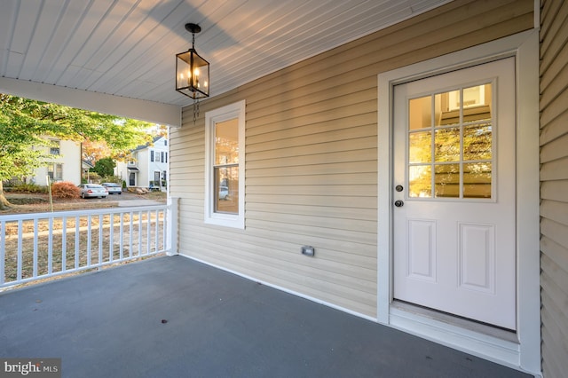 view of patio with a porch