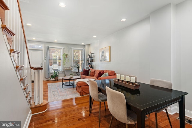 dining room featuring hardwood / wood-style floors