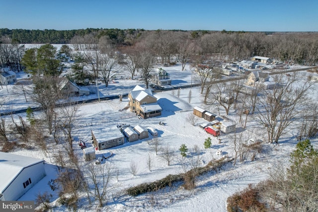 view of snowy aerial view