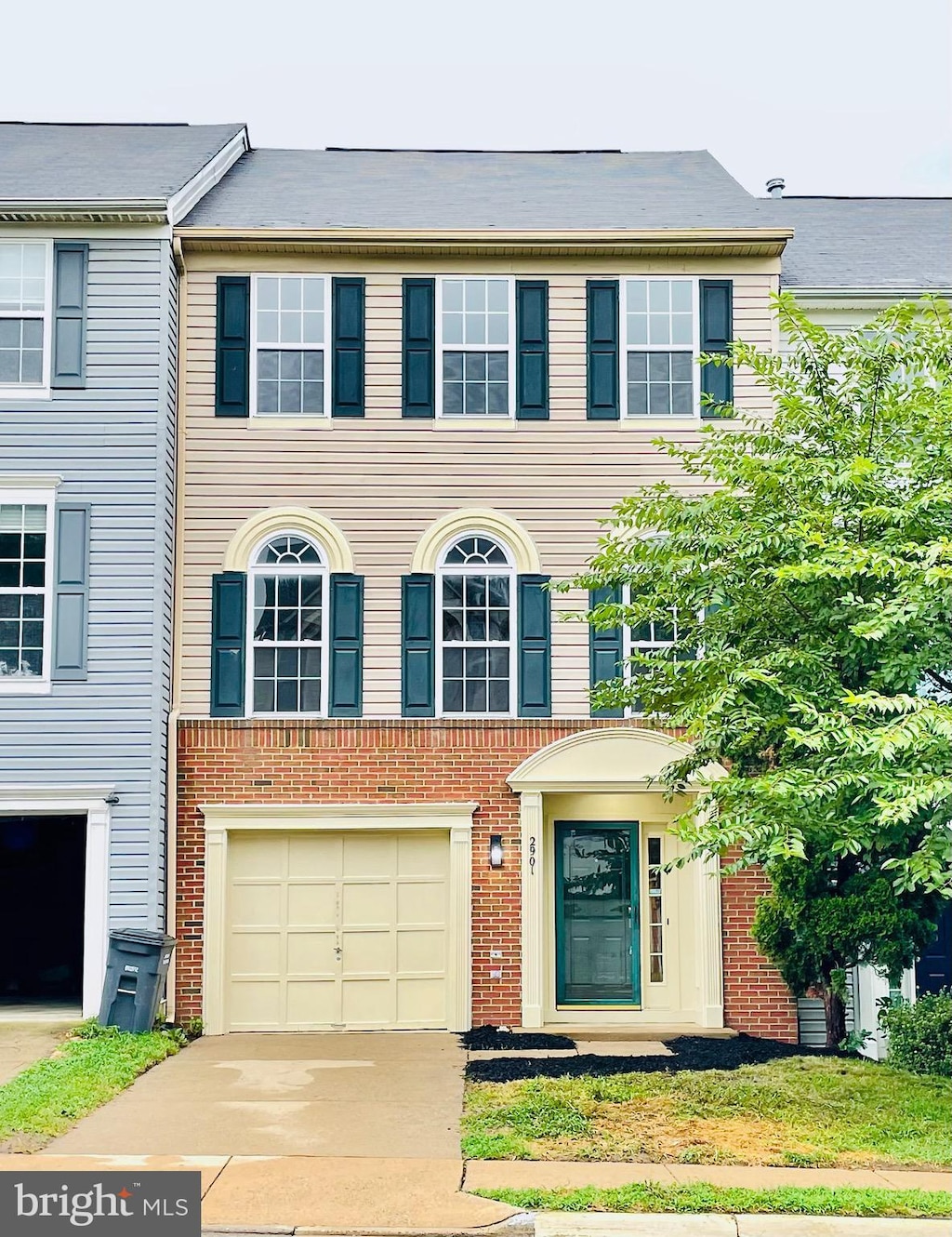 view of property with a garage