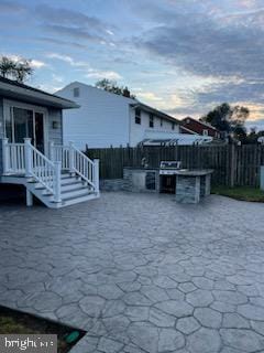 view of patio featuring area for grilling