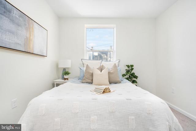 bedroom with carpet floors