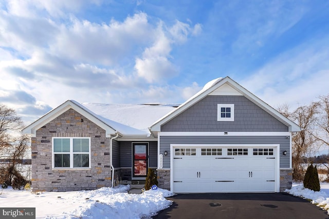 craftsman-style house with a garage