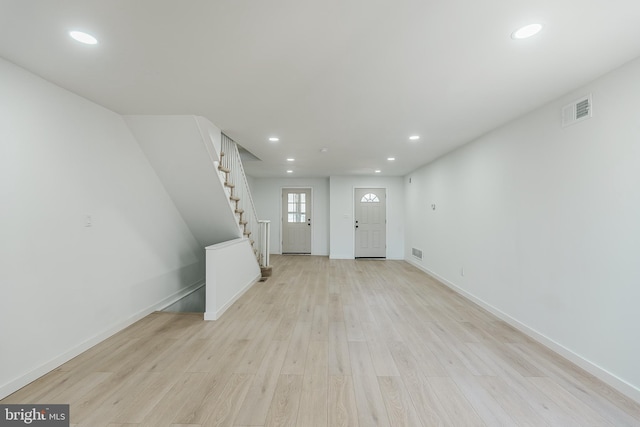 entryway featuring light hardwood / wood-style floors