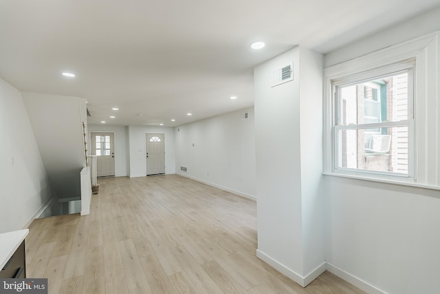 interior space with light wood-type flooring