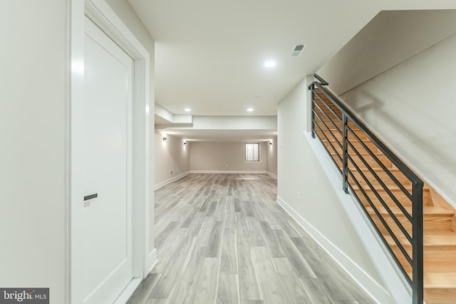 interior space featuring light hardwood / wood-style flooring