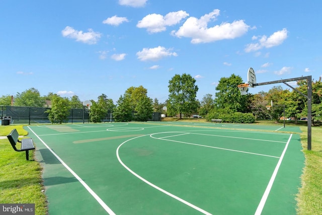 view of basketball court