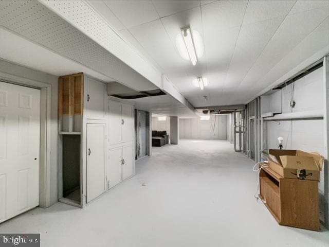 view of basement