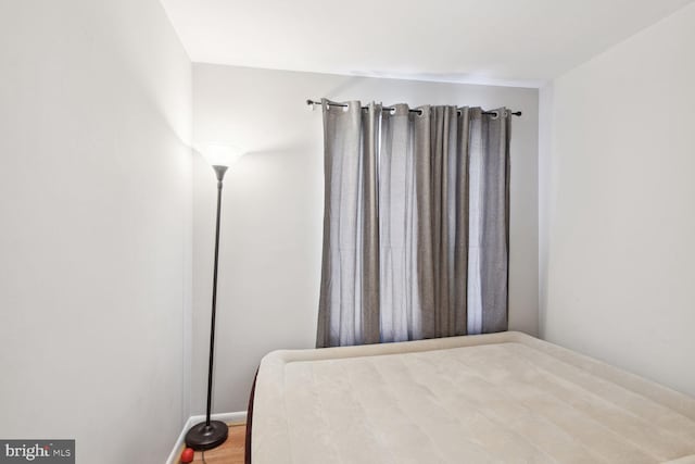 unfurnished bedroom featuring wood-type flooring