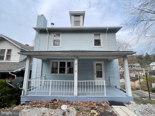 view of front of house with a porch