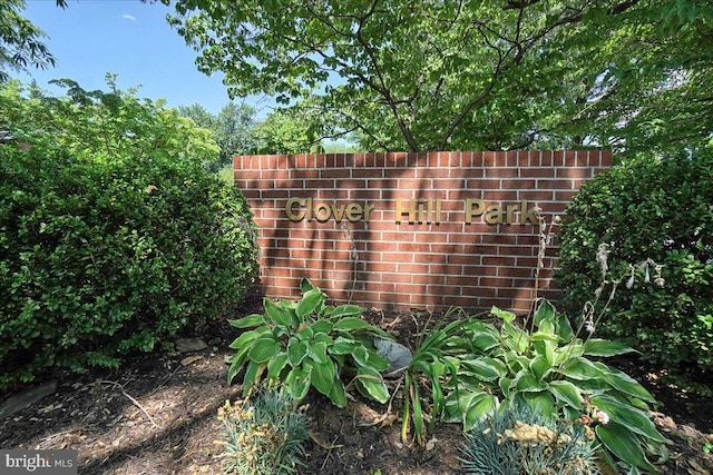 view of community sign