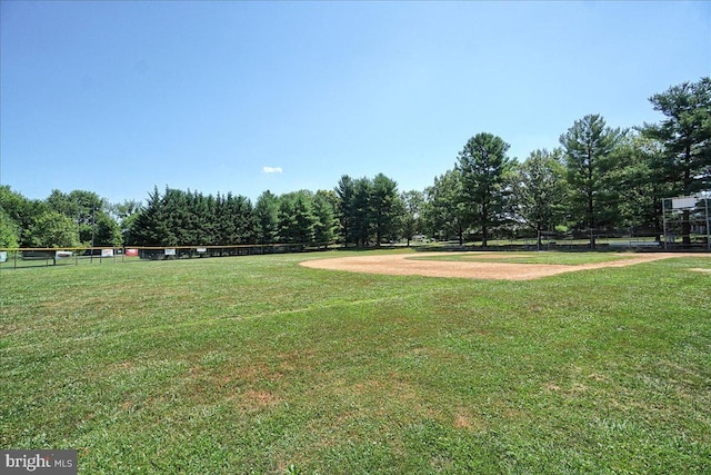 view of community with a lawn