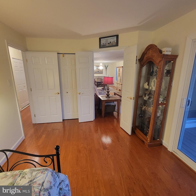 bedroom featuring hardwood / wood-style floors