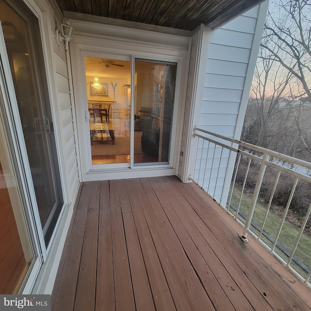 view of deck at dusk