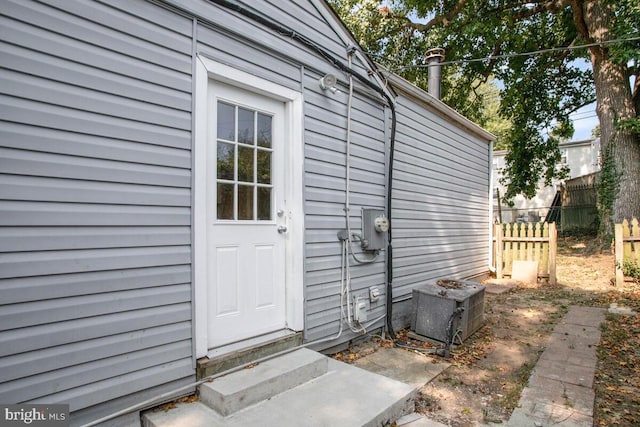 view of doorway to property