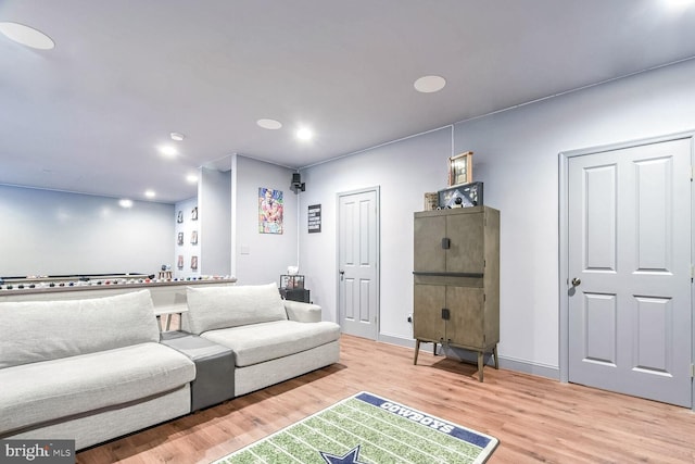 living room featuring hardwood / wood-style floors