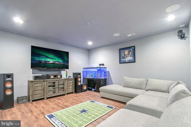 living room featuring hardwood / wood-style floors