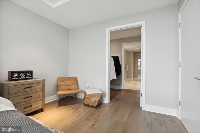 bedroom featuring wood-type flooring