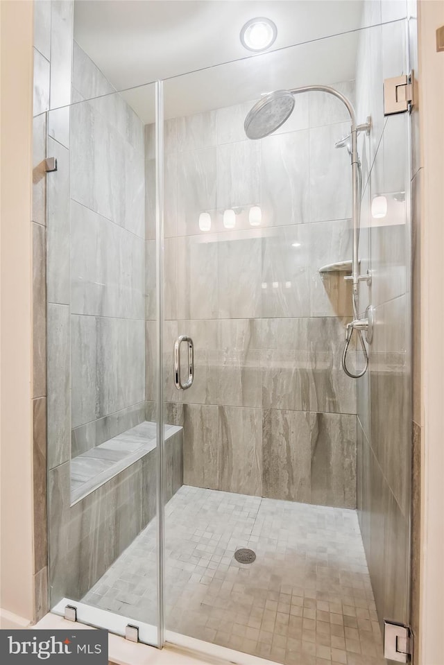 bathroom with walk in shower