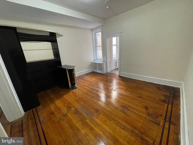 interior space with hardwood / wood-style flooring