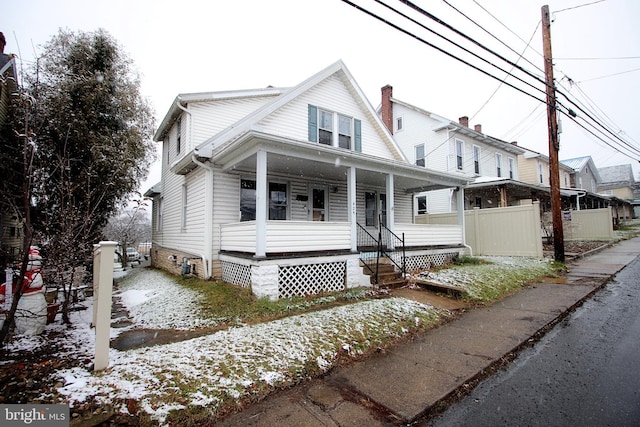 view of front of house with a porch