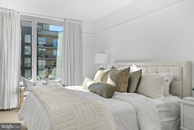 view of carpeted bedroom