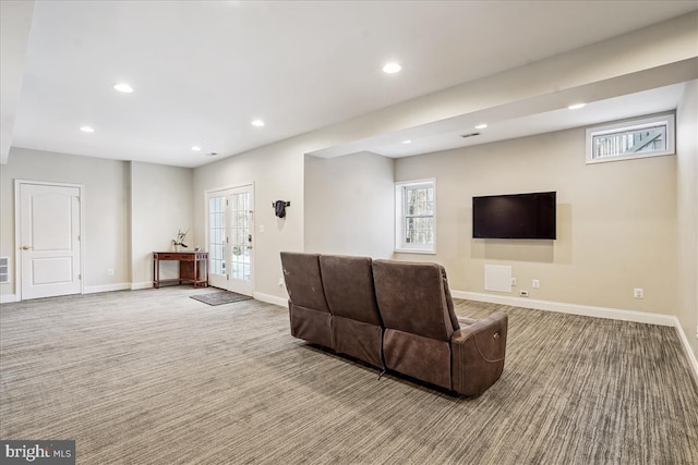 view of carpeted living room