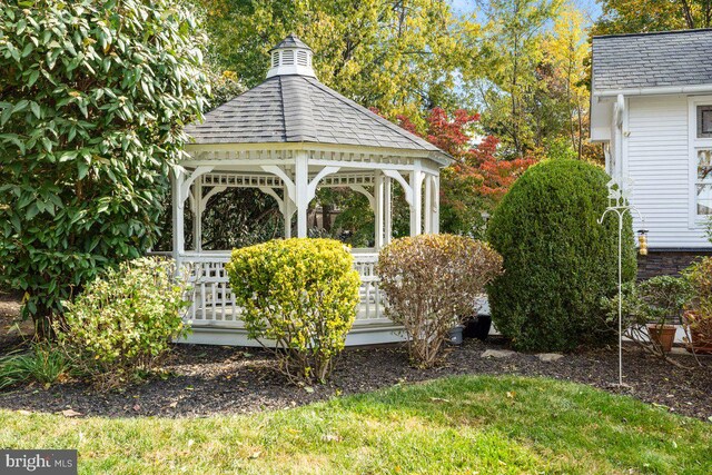 view of yard featuring a gazebo