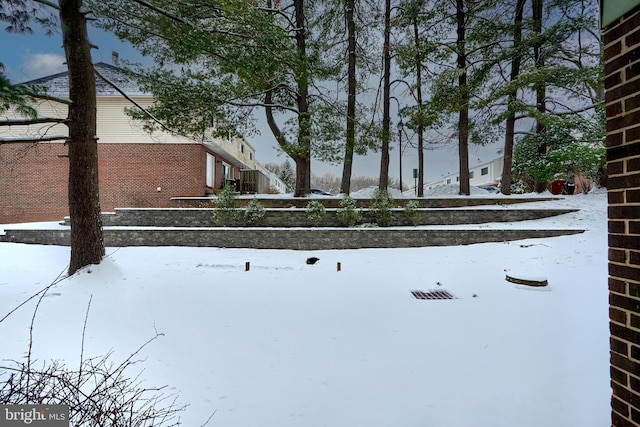 view of snowy yard