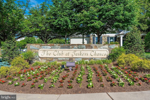 view of community sign